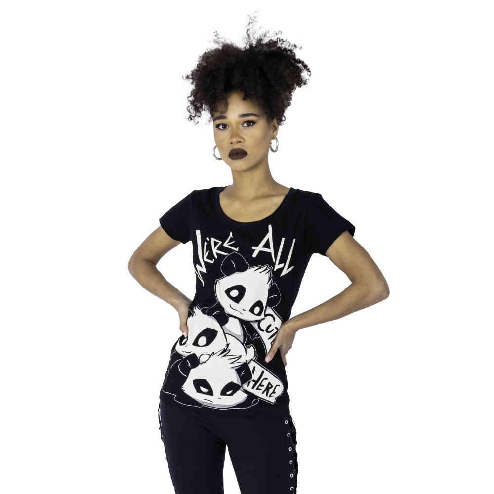 Killer Panda - We'Re All Cute Top - Noir
